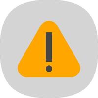 Warning Flat Curve Icon vector