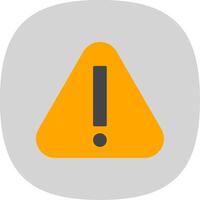 Warning Flat Curve Icon vector