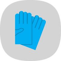 Hand Gloves Flat Curve Icon vector