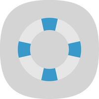Life Saver Flat Curve Icon vector