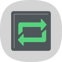 Repeat Flat Curve Icon vector