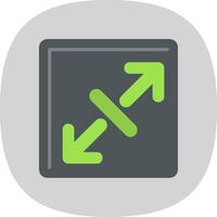 Expand Flat Curve Icon vector