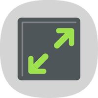 Resize Flat Curve Icon vector