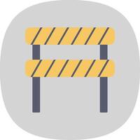 Road Block Flat Curve Icon vector