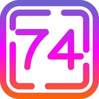 Seventy Four Line Gradient Icon vector