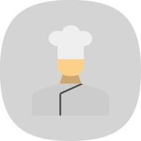 cocinero plano curva icono vector