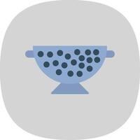 Sieve Flat Curve Icon vector