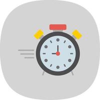 Stopwatch Flat Curve Icon vector