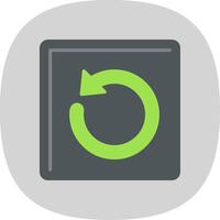 Undo Flat Curve Icon vector