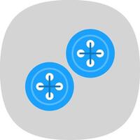 Buttons Flat Curve Icon vector