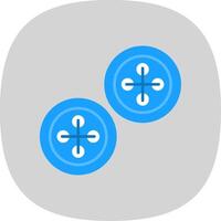 Buttons Flat Curve Icon vector