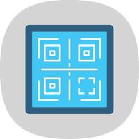 QR Flat Curve Icon vector