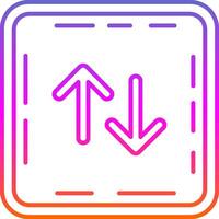 Swap Line Gradient Icon vector