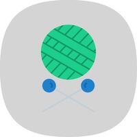 Crochet Flat Curve Icon vector