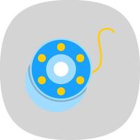 Bobbin Flat Curve Icon vector