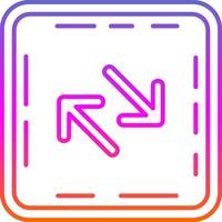 Swap Line Gradient Icon vector