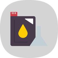 Machine Oil Flat Curve Icon vector