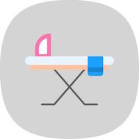 Ironing Board Flat Curve Icon vector