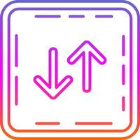 Swap Line Gradient Icon vector