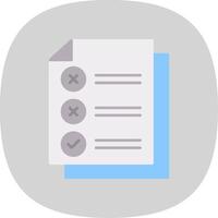 Check List Flat Curve Icon vector