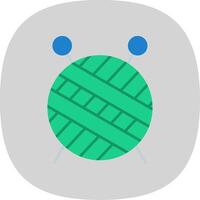 Knitting Flat Curve Icon vector