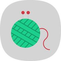 Wool Ball Flat Curve Icon vector