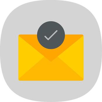 Mail Flat Curve Icon vector