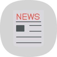 Breaking News Flat Curve Icon vector