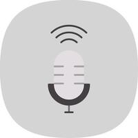 Voice Assistant Flat Curve Icon vector