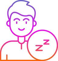 Sleep Line Gradient Icon vector