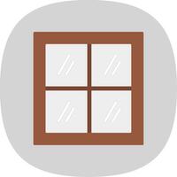 Window Flat Curve Icon vector