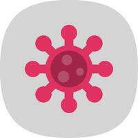 Bacteria Flat Curve Icon vector