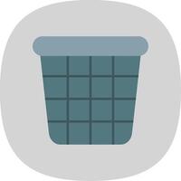 Bucket Flat Curve Icon vector