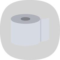 Toilet Paper Flat Curve Icon vector