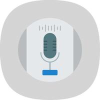 Voice Recorder Flat Curve Icon vector