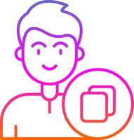 Copy Line Gradient Icon vector