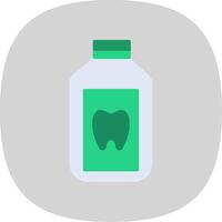 Mouthwash Flat Curve Icon vector