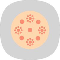 Skin Disease Flat Curve Icon vector