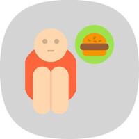 Beggar Flat Curve Icon vector