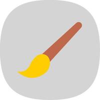 Brush Flat Curve Icon vector