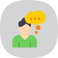Dreaming Flat Curve Icon vector