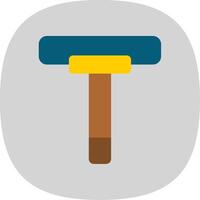 Squeegee Flat Curve Icon vector