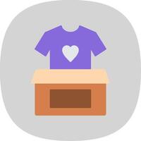 Clothes Donation Flat Curve Icon vector