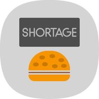 Shortage Flat Curve Icon vector