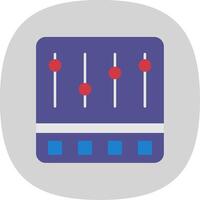 Control Panel Flat Curve Icon vector