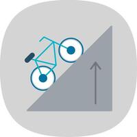 Elevation Flat Curve Icon vector