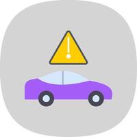 Traffic Jam Flat Curve Icon vector