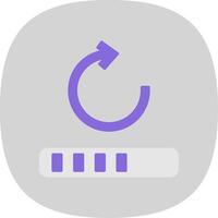 Loader Flat Curve Icon vector
