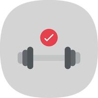 Weight Flat Curve Icon vector