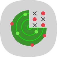 Radar Flat Curve Icon vector